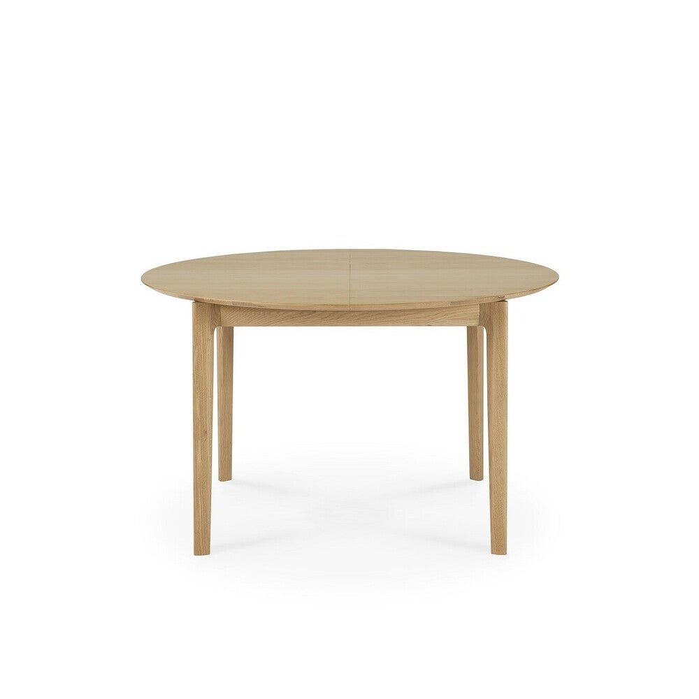 Bok Round Extendable Dining Table, Oak - Sage InteriorsEthnicraftDining Table