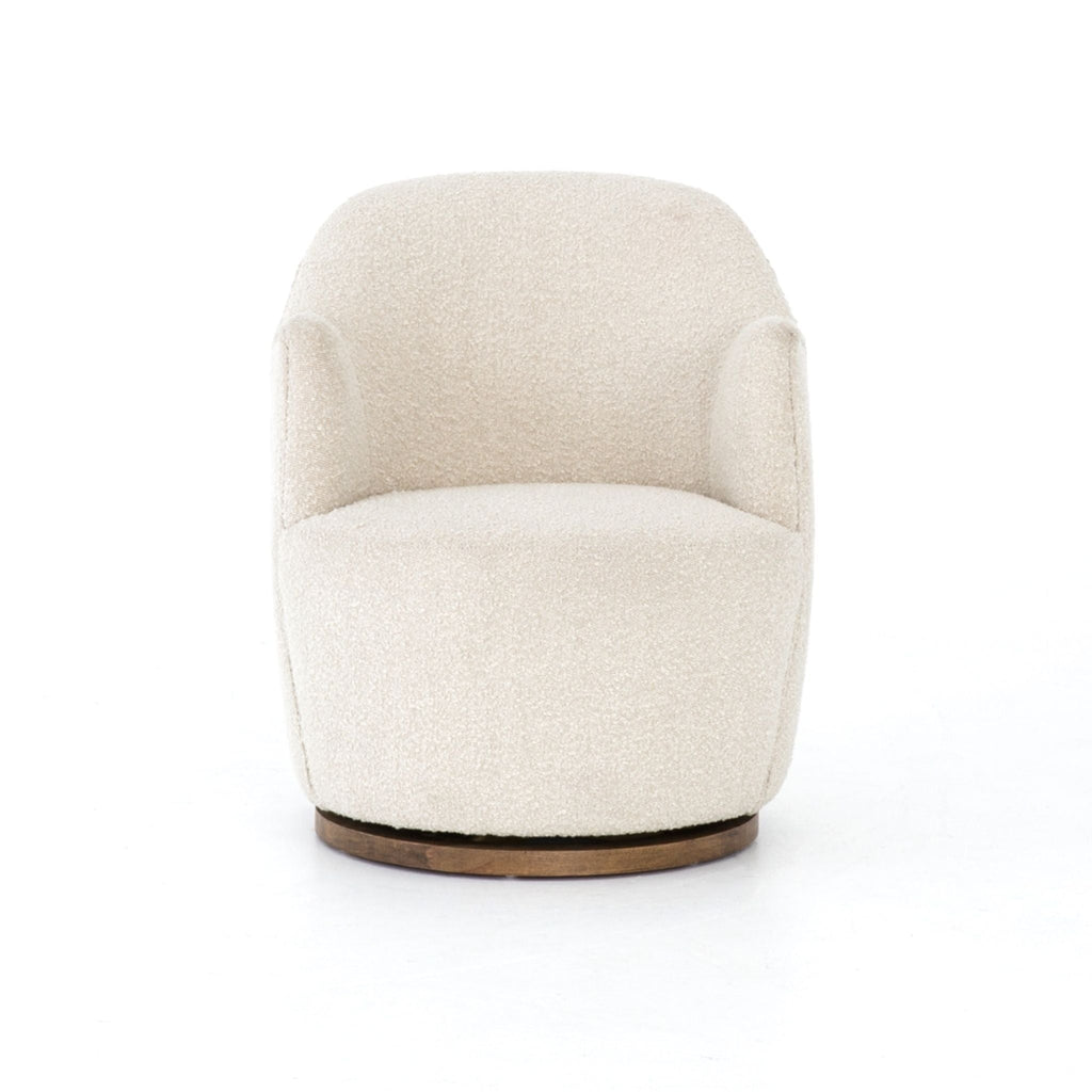 Bouclé Swivel Chair, Performance Knoll Natural - Sage InteriorsFHAccent Chair