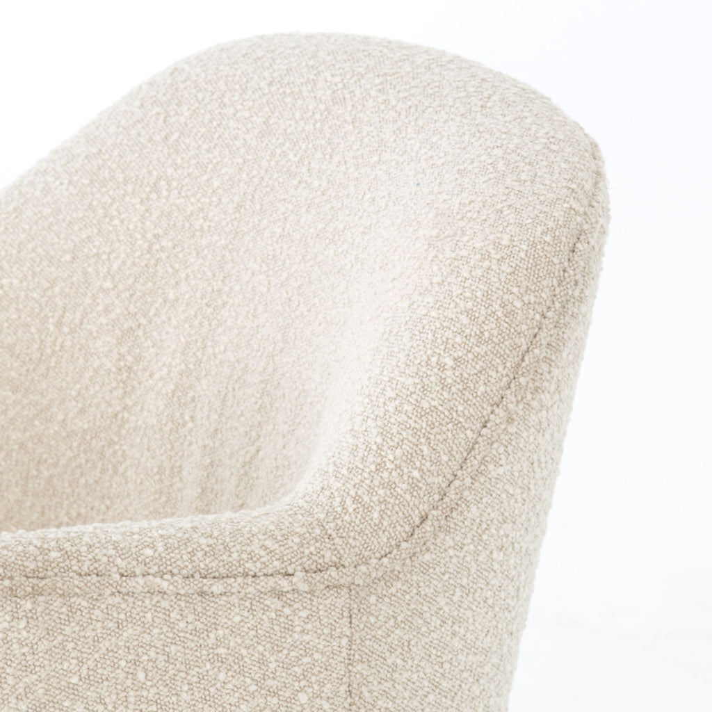 Bouclé Swivel Chair, Performance Knoll Natural - Sage InteriorsFHAccent Chair