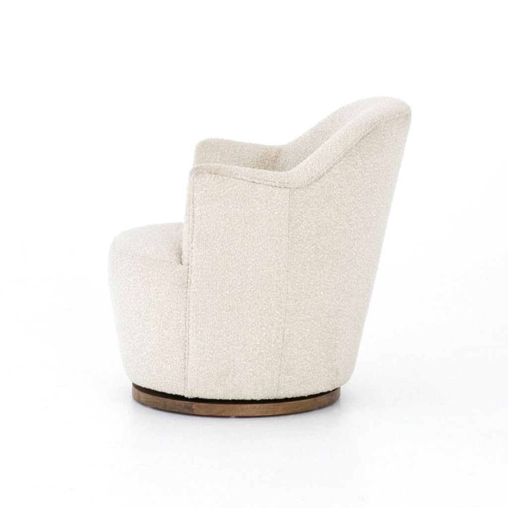 Bouclé Swivel Chair, Performance Knoll Natural - Sage InteriorsFHAccent Chair