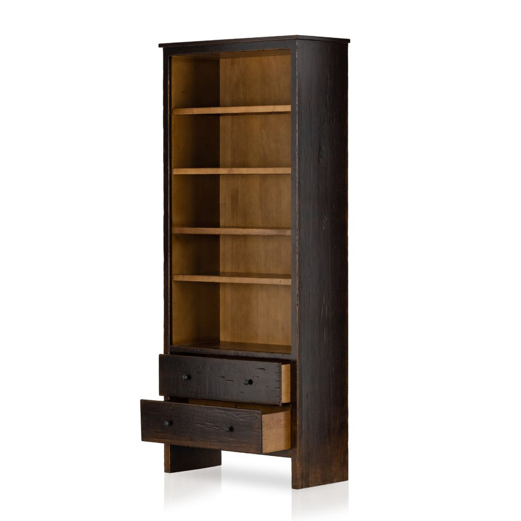 Bruges Bookcase, Distressed Walnut - Sage InteriorsFHBookcase