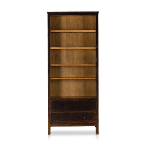 Bruges Bookcase, Distressed Walnut - Sage InteriorsFHBookcase