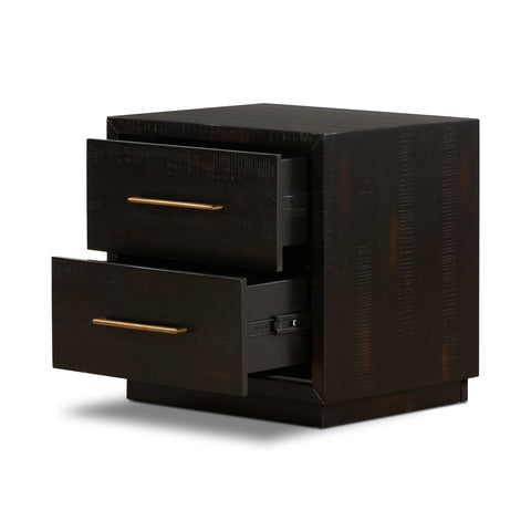 Burnished Black Nightstand - Sage InteriorsFHottoman