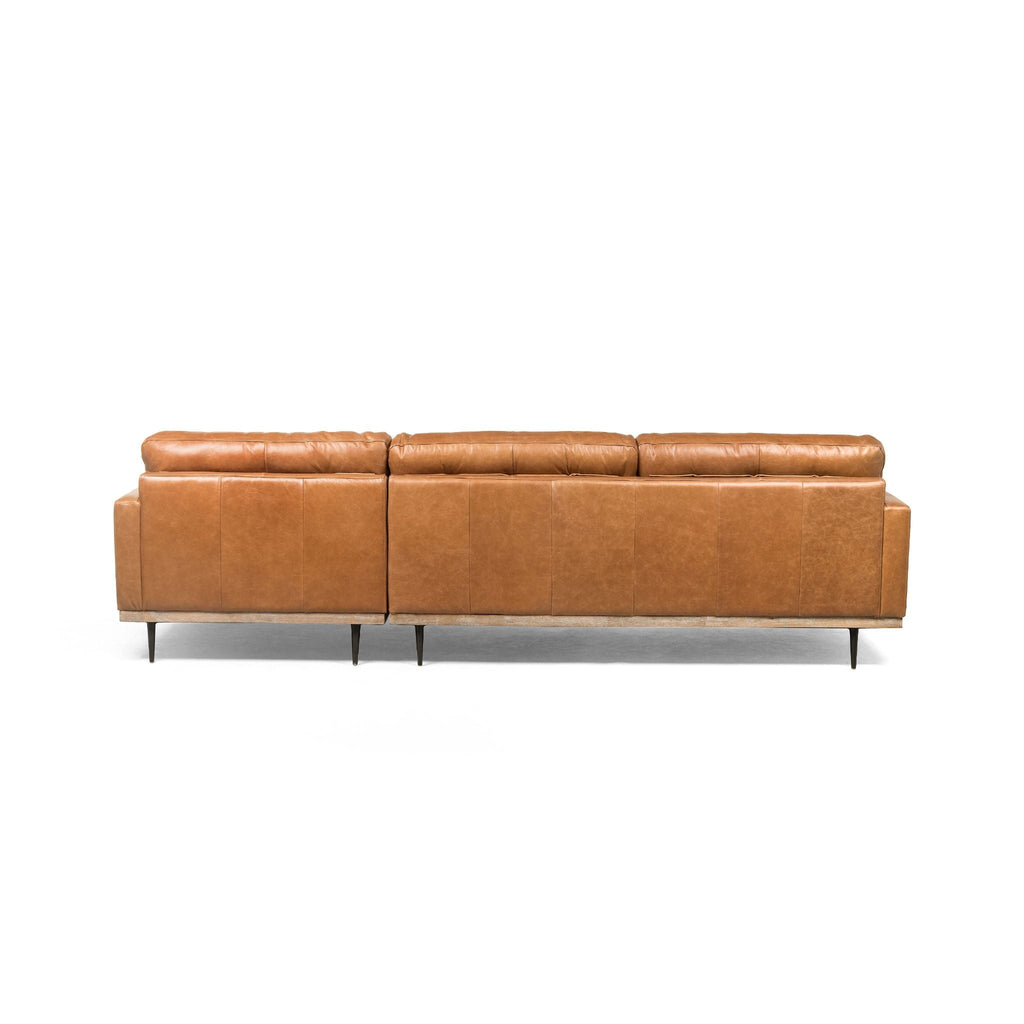 Button Perfection 2 Piece Sectional, Butterscotch Leather - Sage InteriorsFH