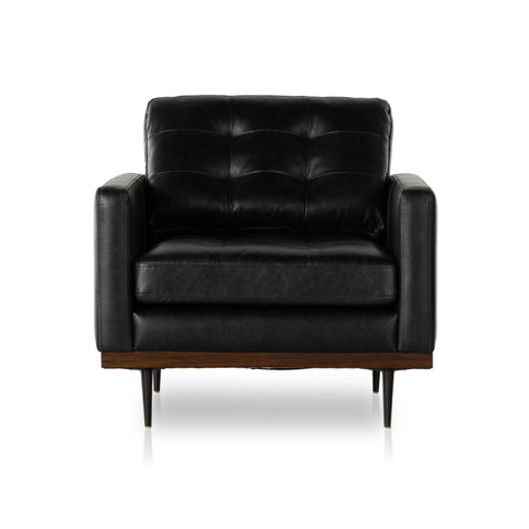 Button Perfection Chair, Black Leather - Sage InteriorsFHAccent Chair