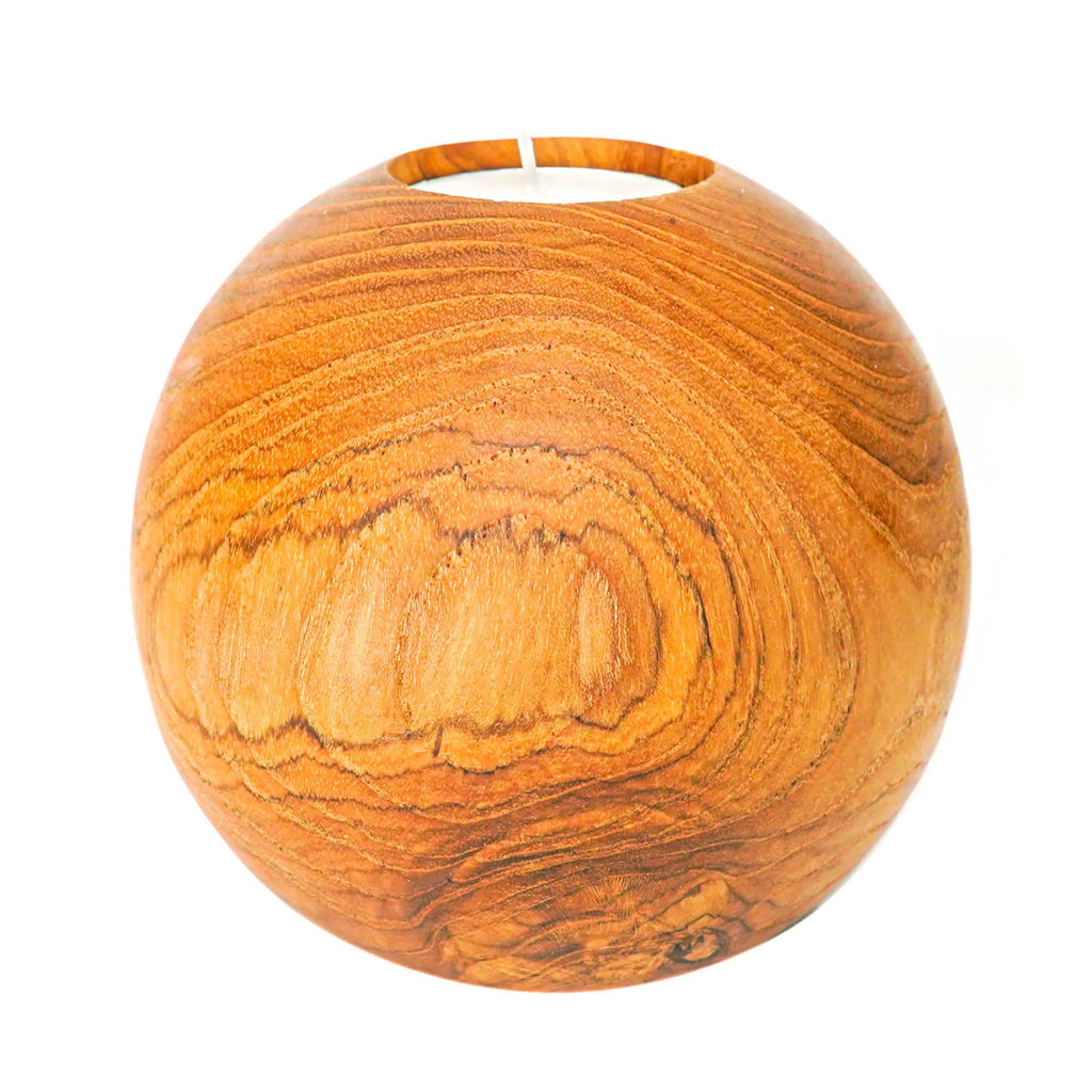 Candle Holder, Handmade Teak Wood, Large - Sage InteriorsRainforest BowlsDecor