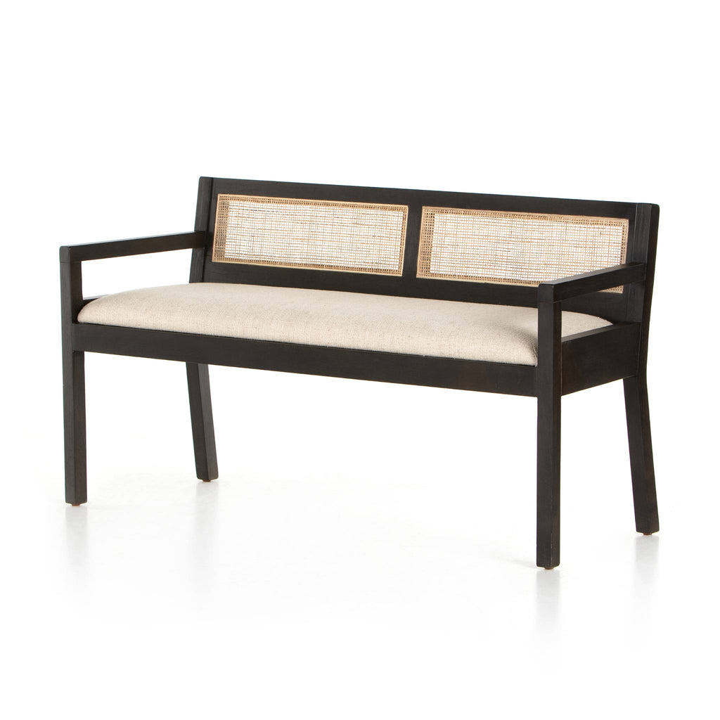 Caned Mango Accent Bench - Sage InteriorsFH