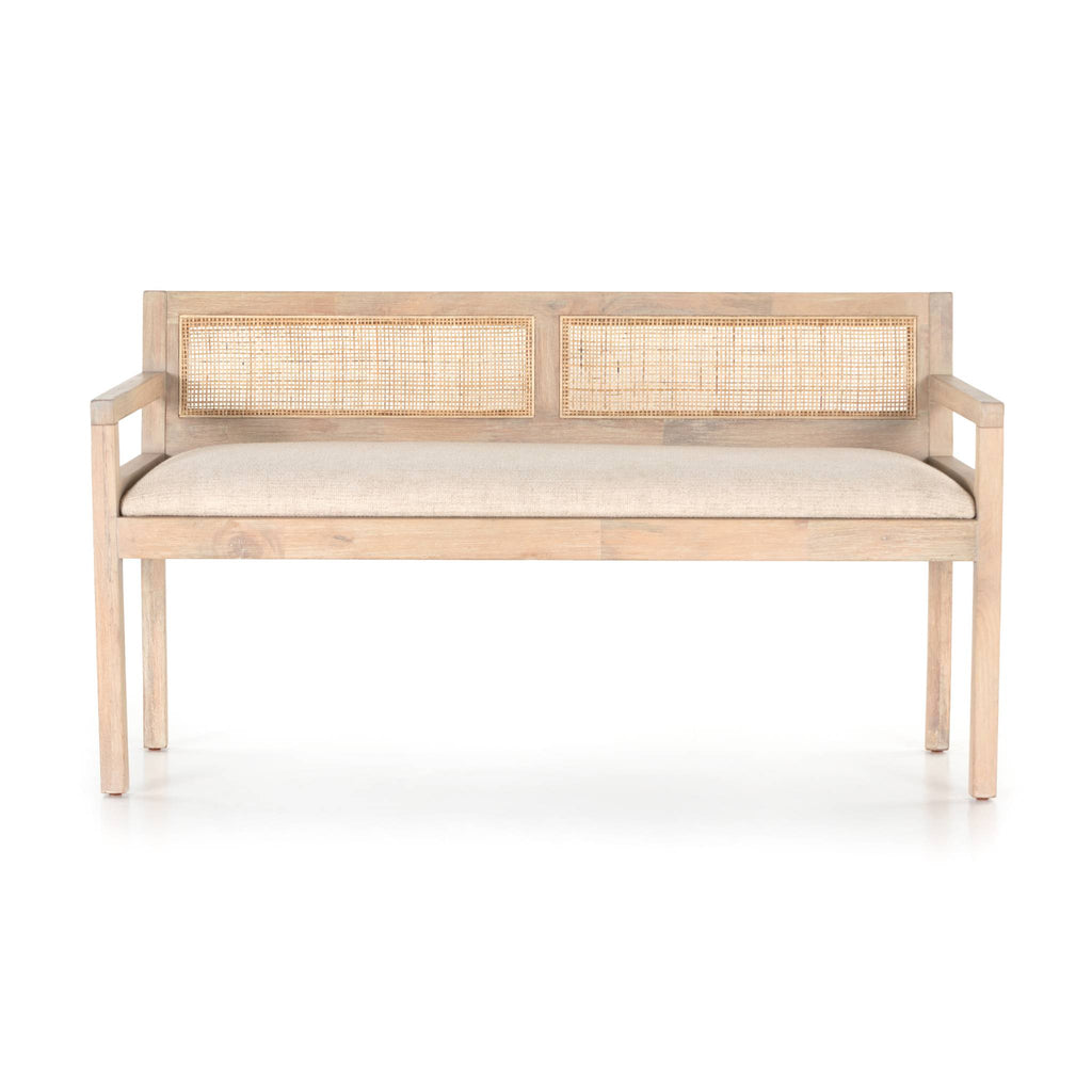 Caned Mango Accent Bench - Sage InteriorsFH