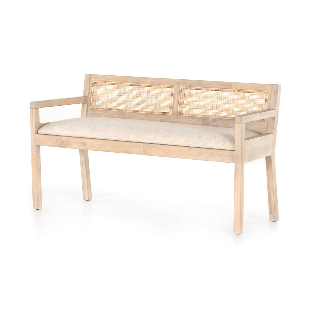 Caned Mango Accent Bench - Sage InteriorsFH