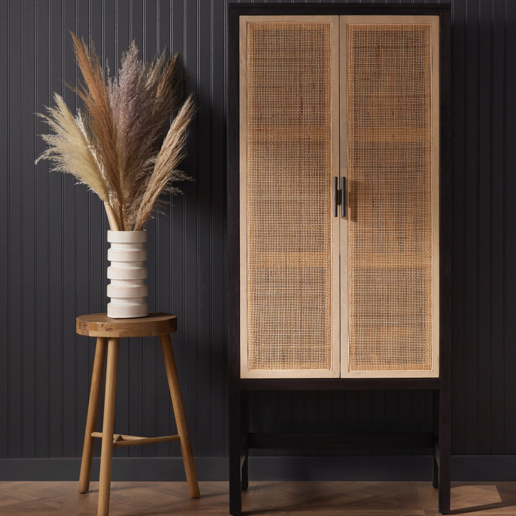 Caned Mango Narrow Cabinet - Sage InteriorsFHCabinet