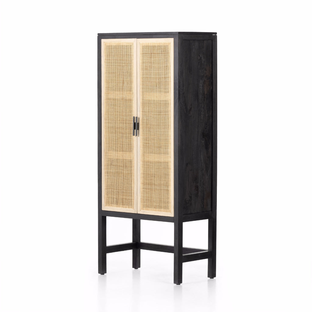 Caned Mango Narrow Cabinet - Sage InteriorsFHCabinet