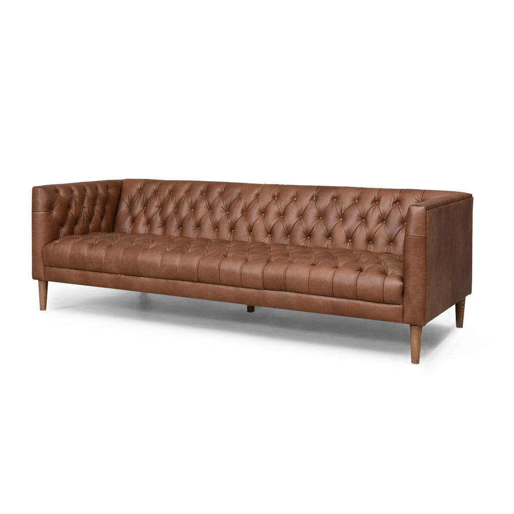 Carnegie Leather Sofa 90" - Sage InteriorsFH