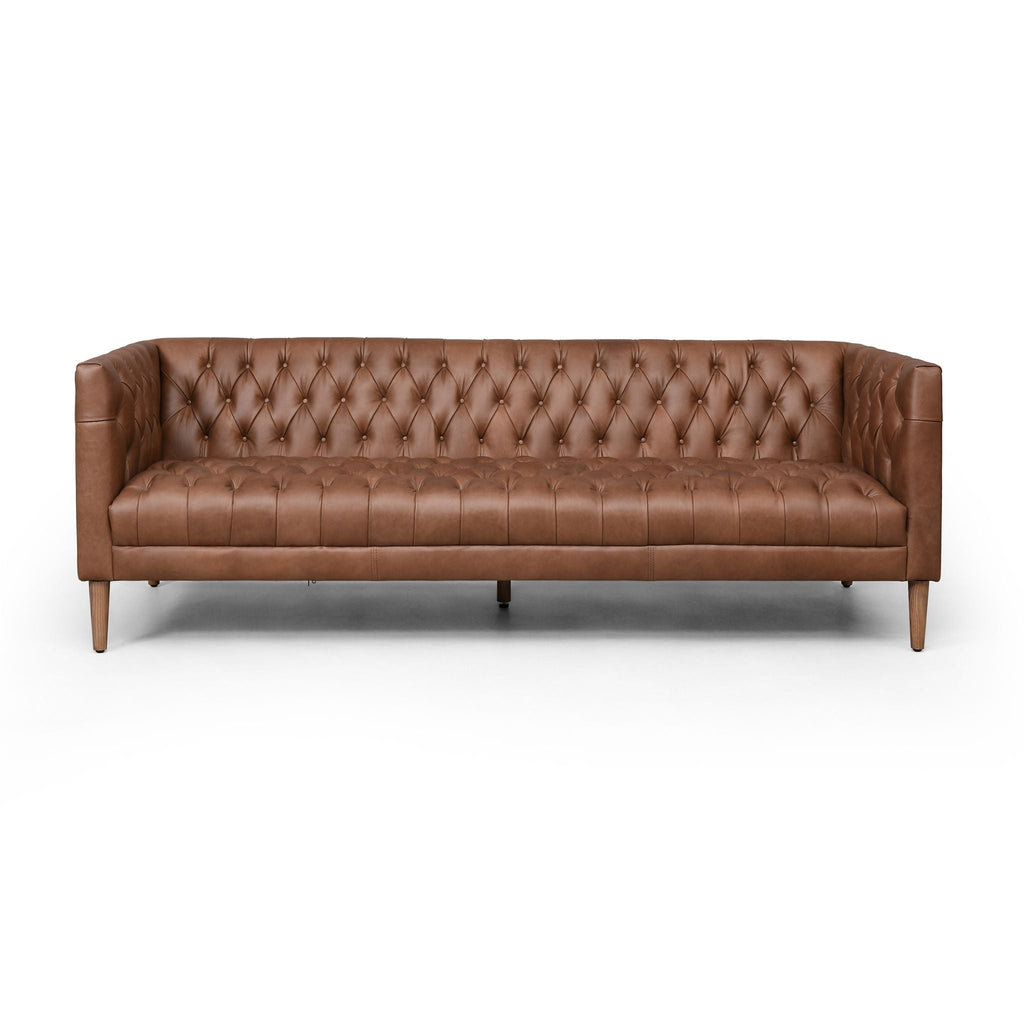 Carnegie Leather Sofa 90" - Sage InteriorsFH