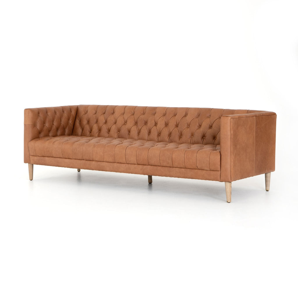 Carnegie Leather Sofa 90" - Sage InteriorsFH