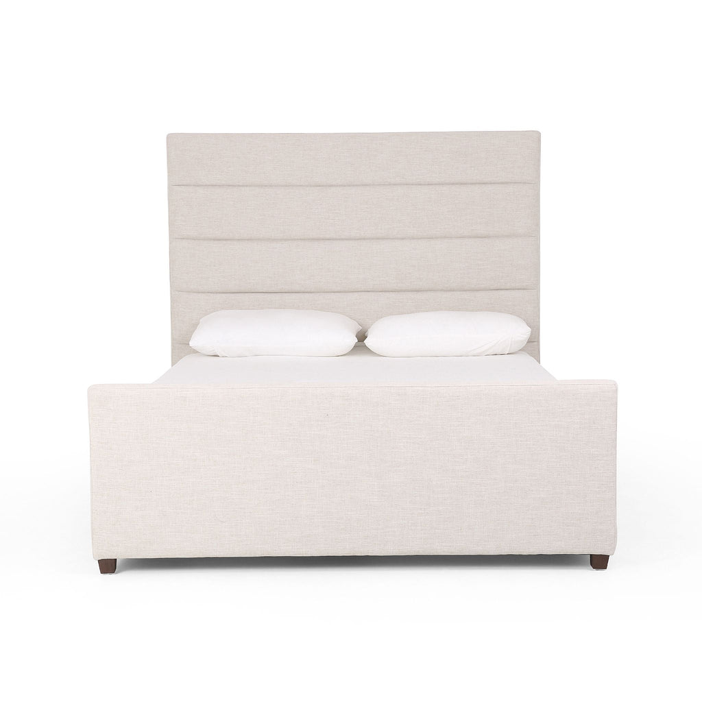 Channeled Bed, Performance Cambric Ivory - Sage InteriorsFHBeds & Bed Frames