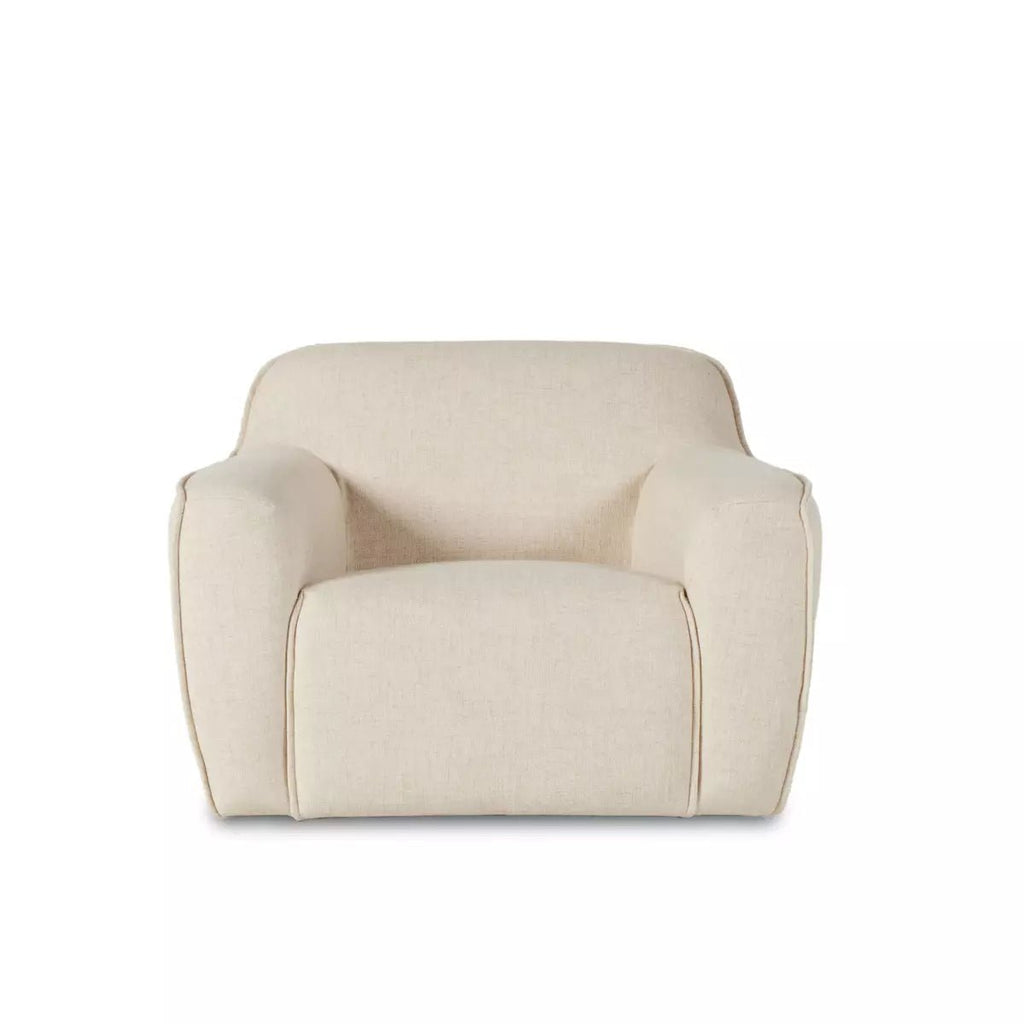 Classic Club Swivel Chair, Antigo Natural - Sage InteriorsFHAccent Chair