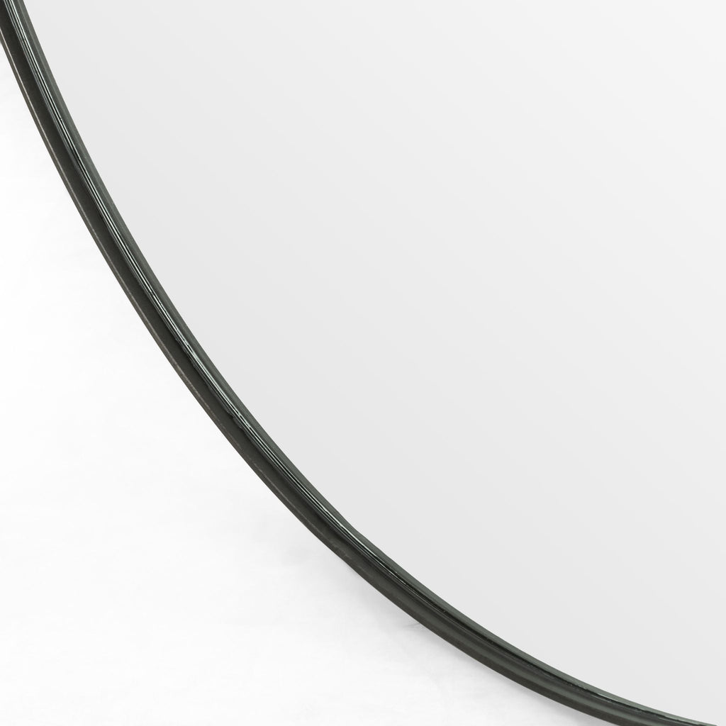 Classic Round Mirror, Rustic Black Iron - Sage InteriorsFHMirror