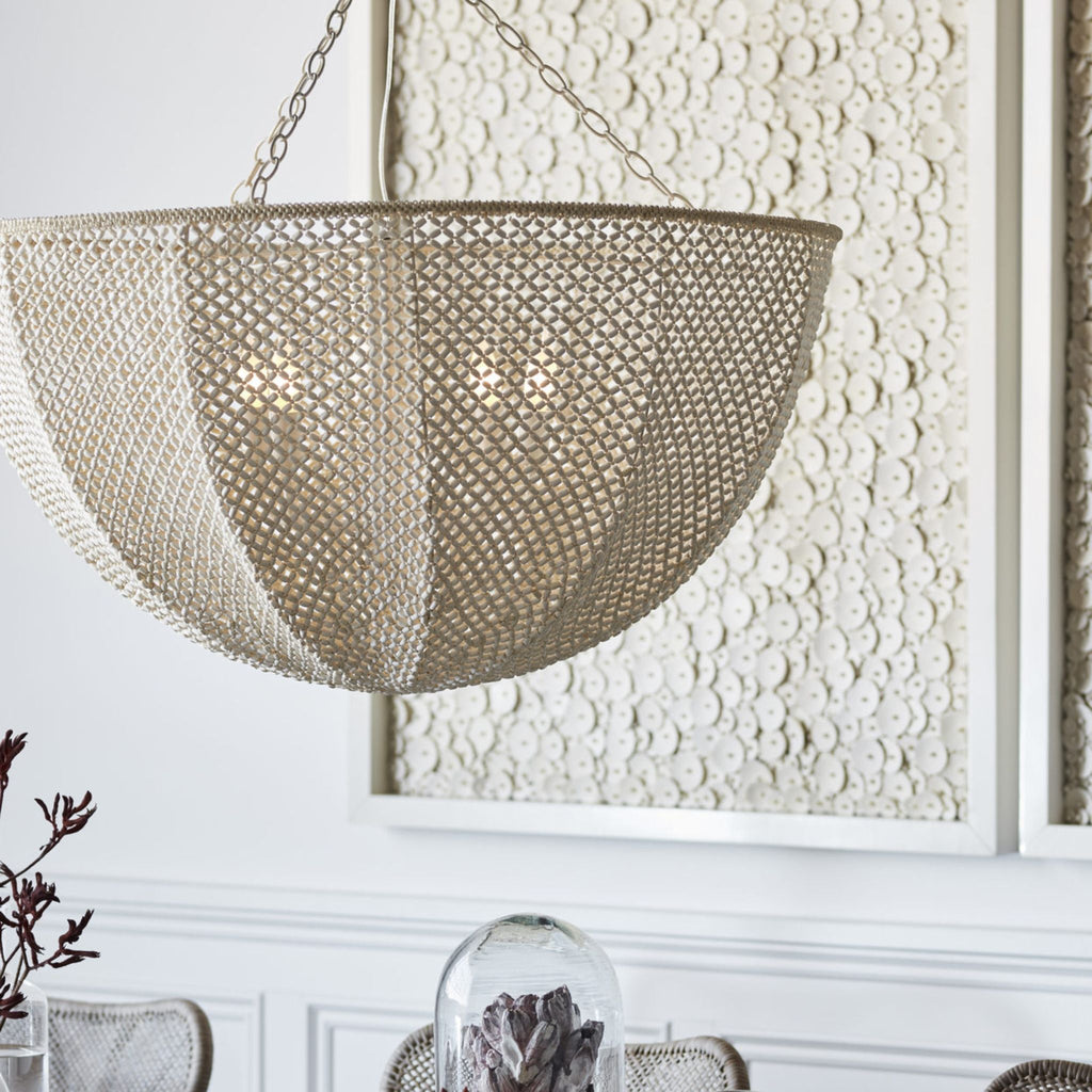 Coco Bead Chandelier, Cream - Sage InteriorsPalecekLamp