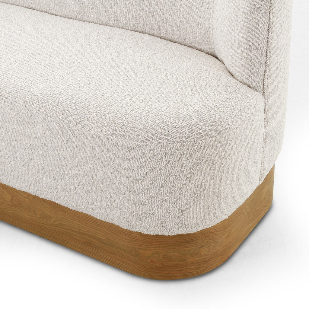 Dining Bench, Chunky Off - White Boucle - Sage InteriorsFHdining bench