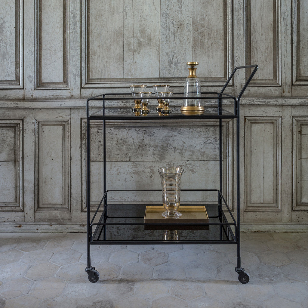 Dixon charcoal bar cart - Sage InteriorsNotre Monde