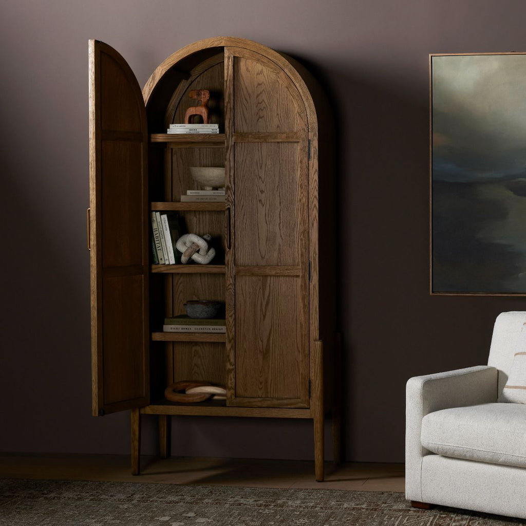 Drifted Oak Arched Cabinet - Sage InteriorsFHCabinet