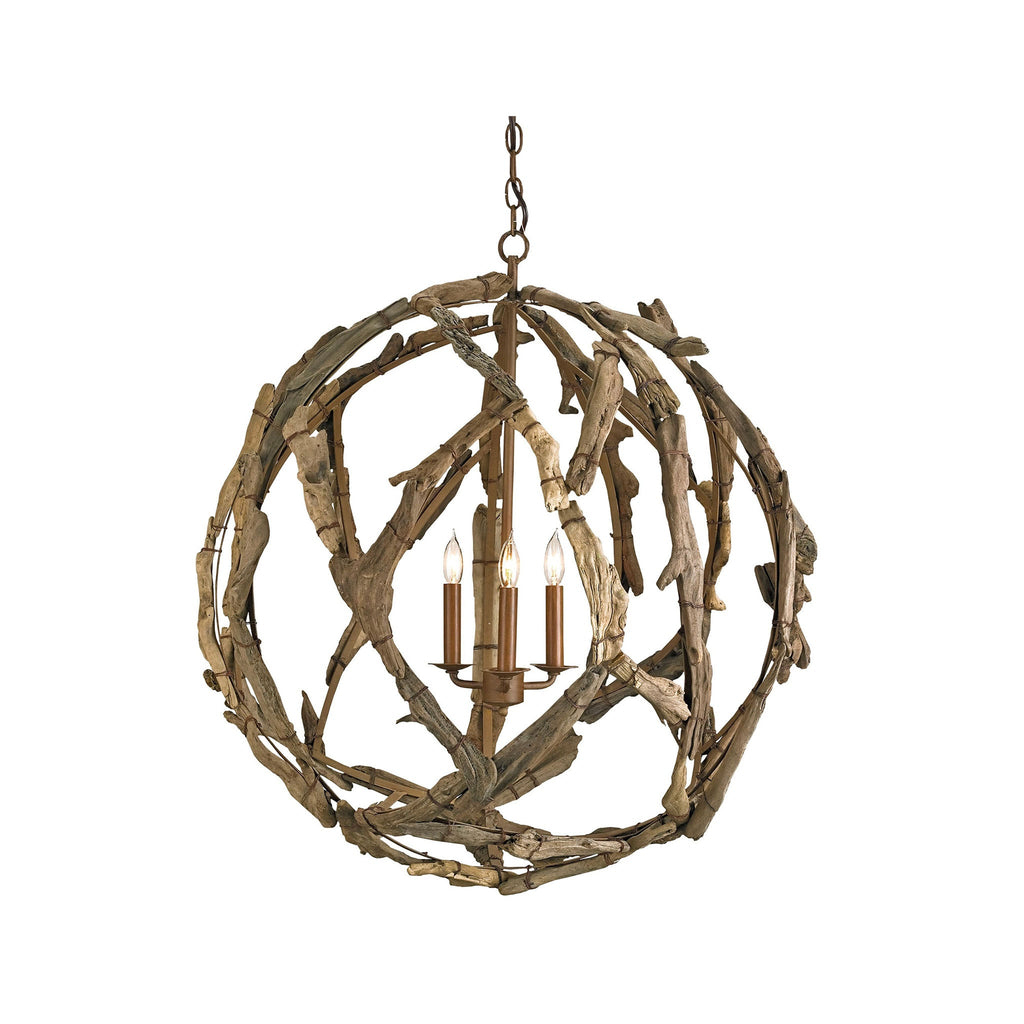 Driftwood Orb Chandelier - Sage InteriorsCurrey and CompanyChandelier