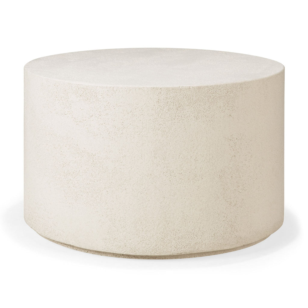 Elements Coffee Table, Off White Microcement, Round - Sage Interiorsethnicraftcoffee table