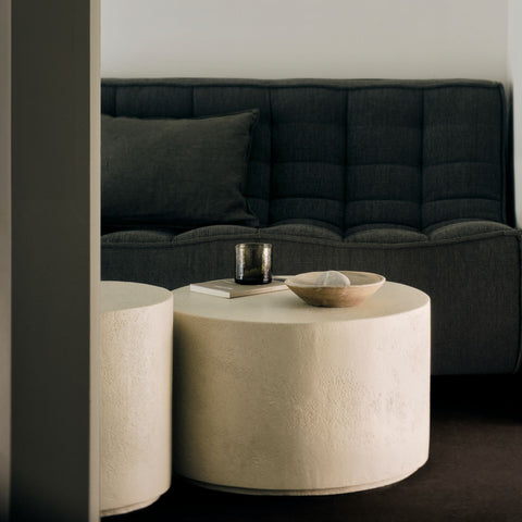 Elements Coffee Table, Off White Microcement, Round - Sage Interiorsethnicraftcoffee table