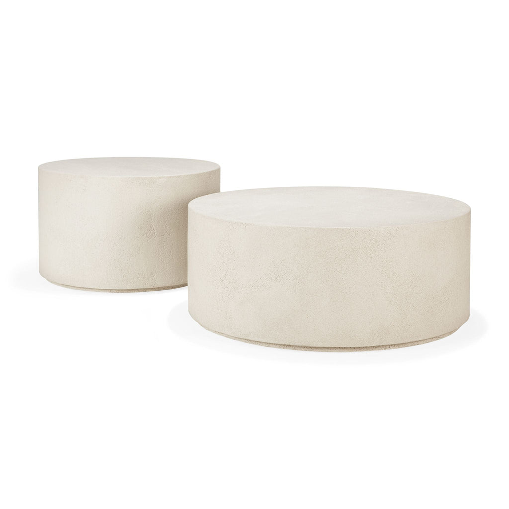 Elements Coffee Table, Off White Microcement, Round - Sage Interiorsethnicraftcoffee table