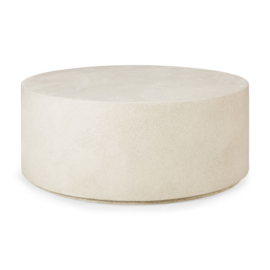 Elements Coffee Table, Off White Microcement, Round - Sage Interiorsethnicraftcoffee table