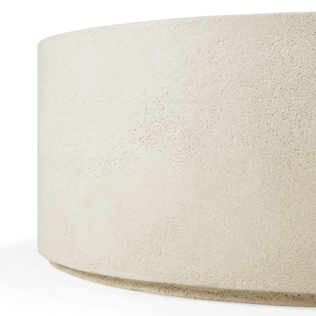 Elements Coffee Table, Off White Microcement, Round - Sage Interiorsethnicraftcoffee table