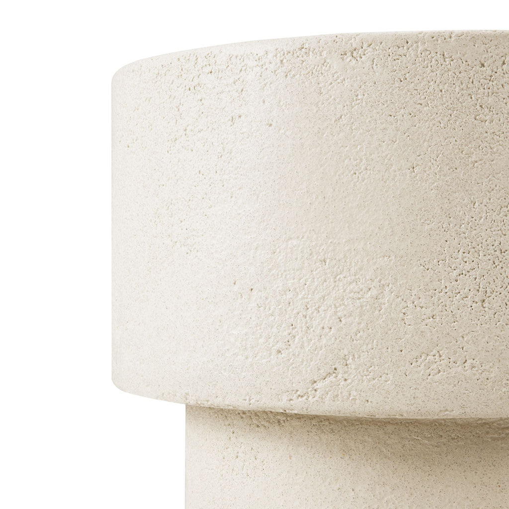 Elements Side Table, Off White Microcement, Mushroom Shape - Sage Interiorsethnicraftcoffee table