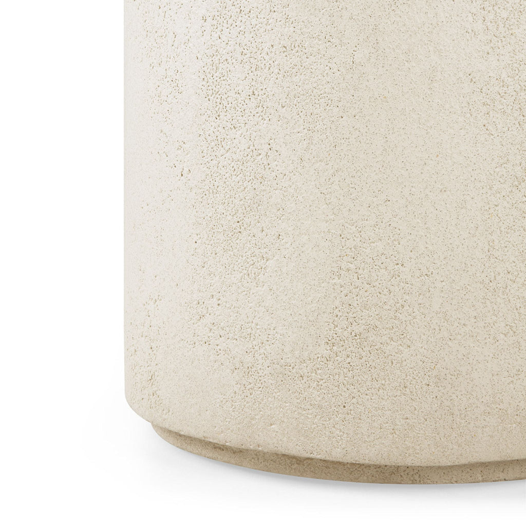 Elements Side Table, Off White Microcement, Round - Sage Interiorsethnicraftcoffee table