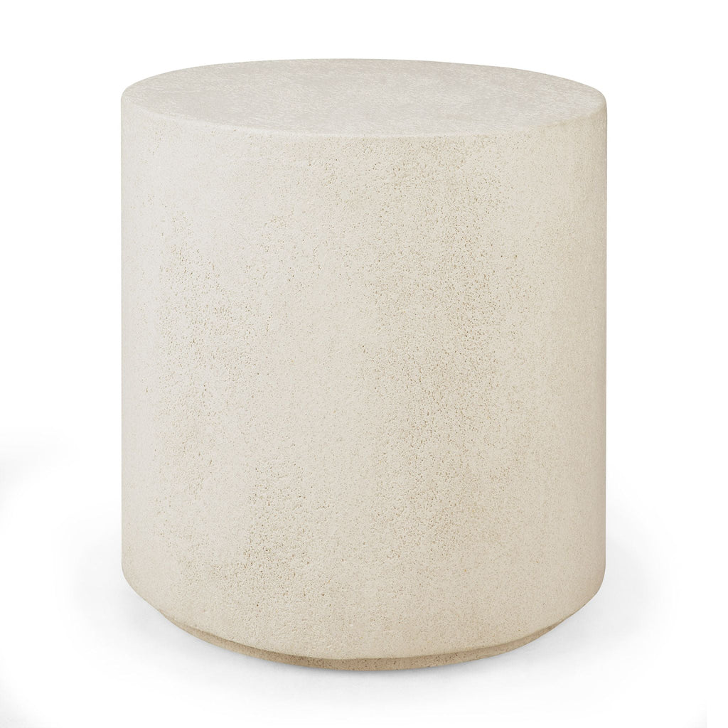 Elements Side Table, Off White Microcement, Round - Sage Interiorsethnicraftcoffee table