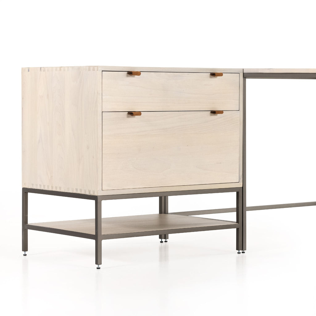 Everett Desk with Corner and Filing Cabinet - Sage InteriorsFH