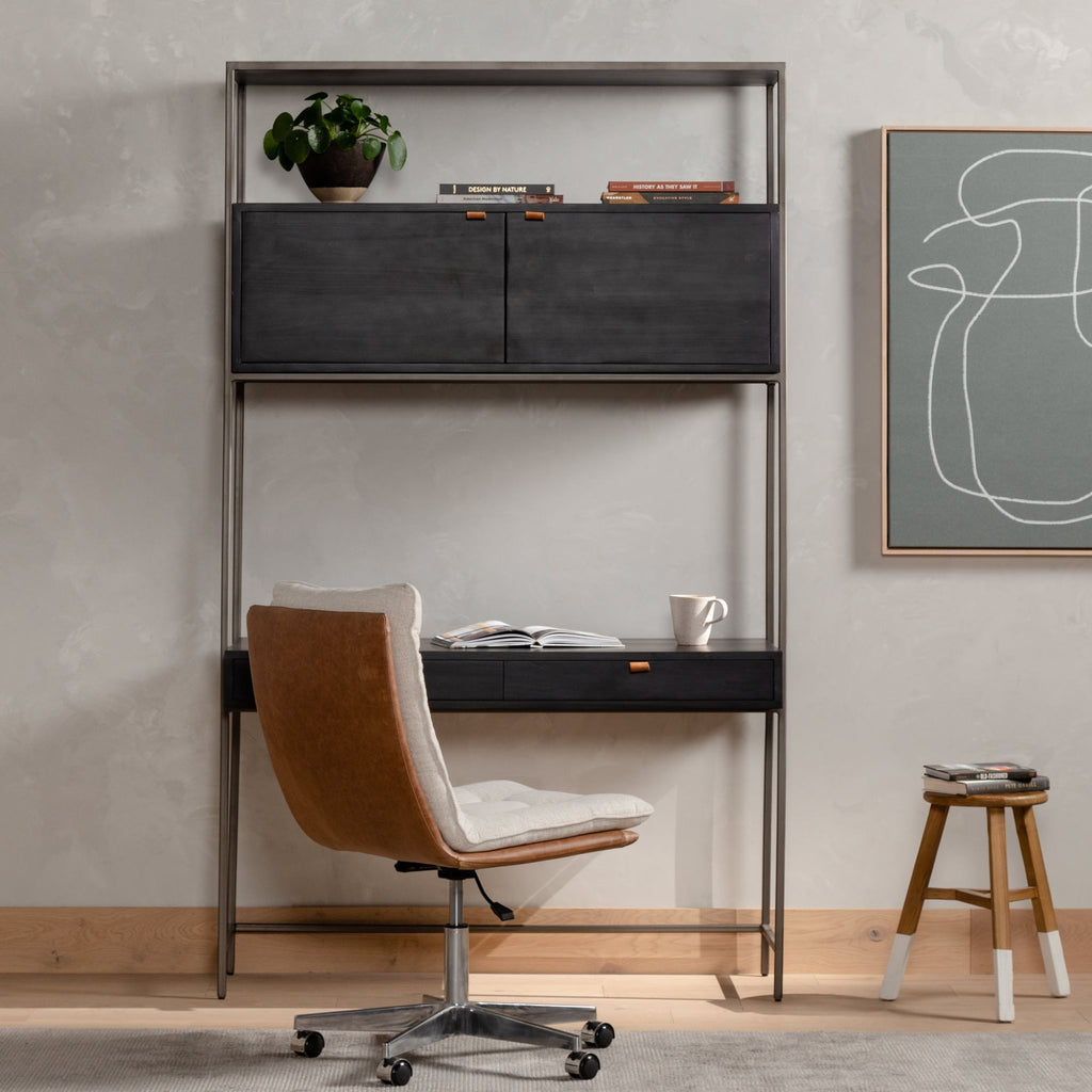 Everett Wall Desk, Black Iron - Sage InteriorsFHDesk