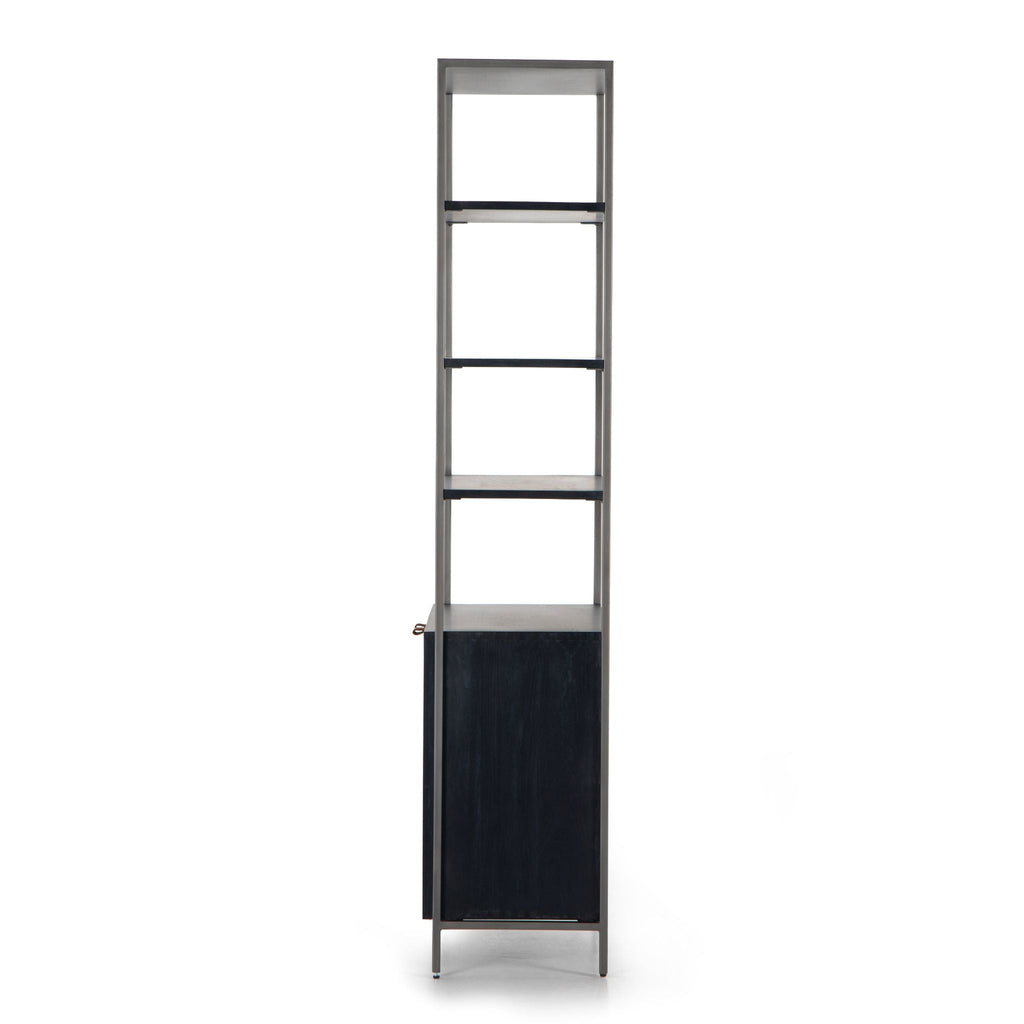 Everett Wide Bookcase, Black Wash - Sage InteriorsFH