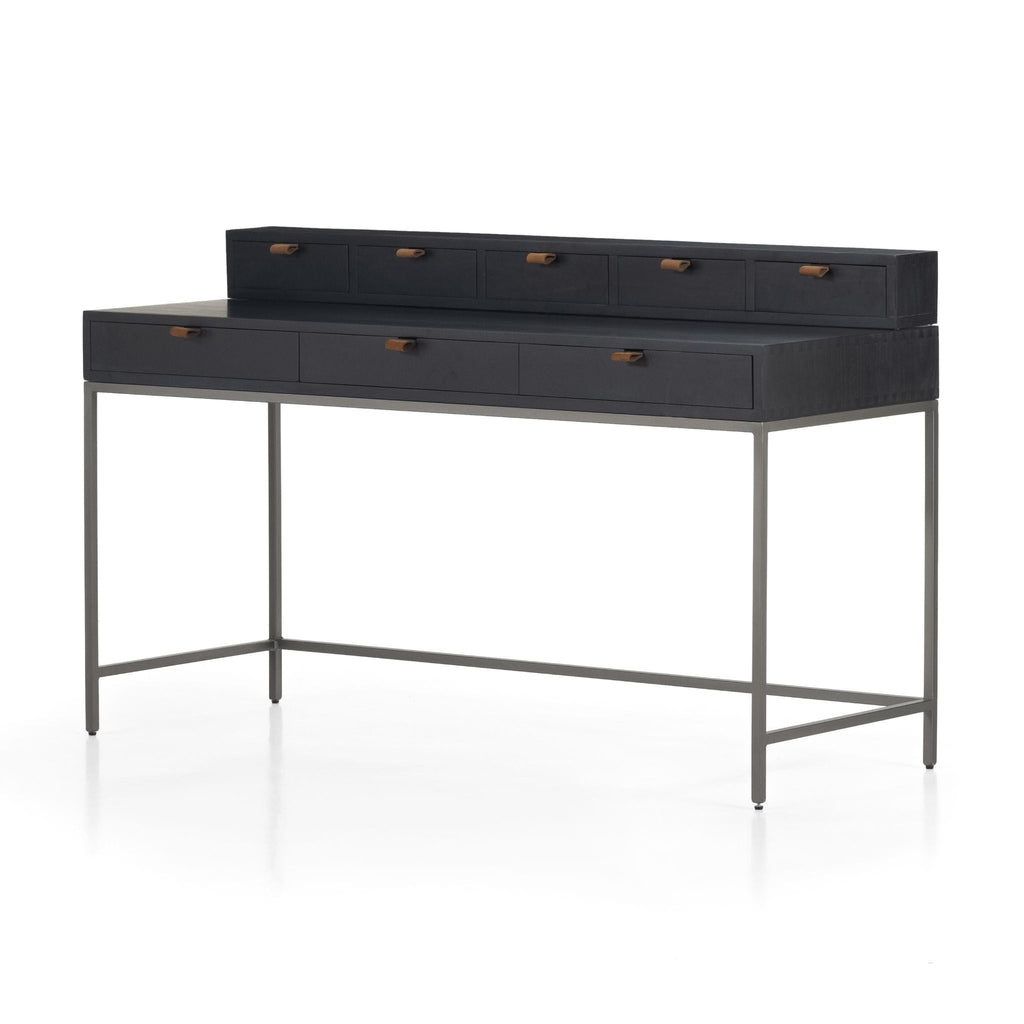 Everett Writing Desk, Black Wash Poplar - Sage InteriorsFH