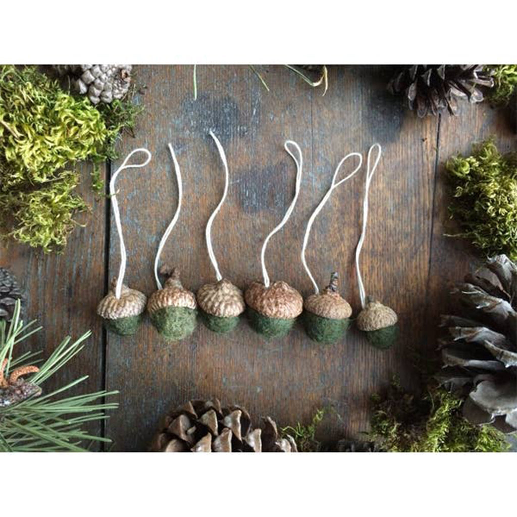 Felted Wool Acorn Ornament - Sage InteriorsTREE