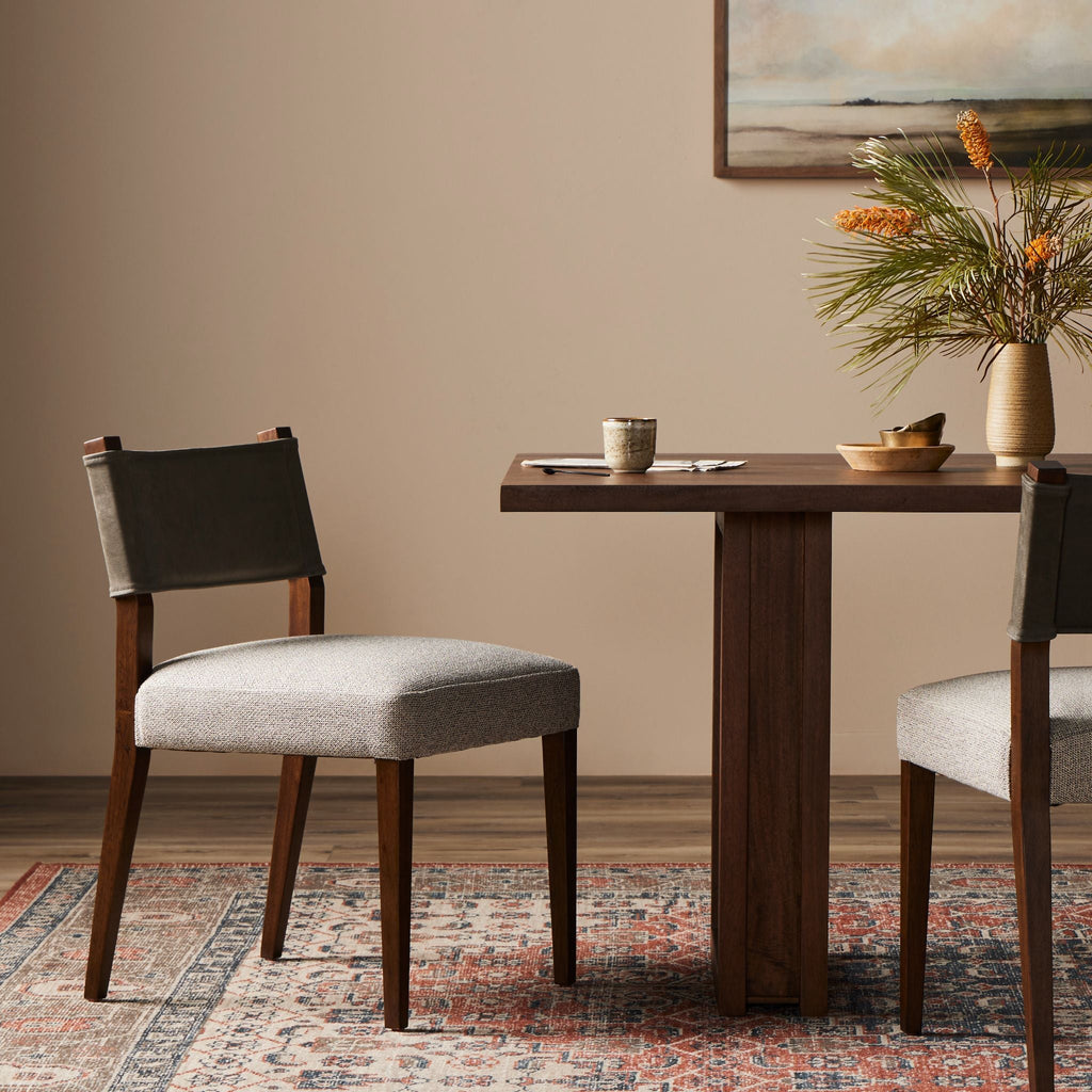 Flint Dining Chair, Nubuck Charcoal - Sage InteriorsFHdining chair