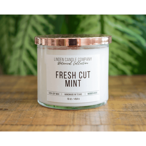 Fresh Cut Mint Farmhouse 16 oz Candle - Sage InteriorsLinden Candle Company