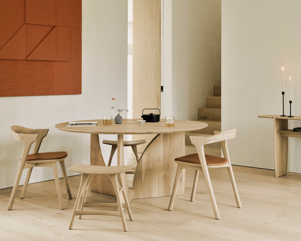 Geometric Dining Table, Round, Oak - Sage InteriorsETHNICRAFTDining Table