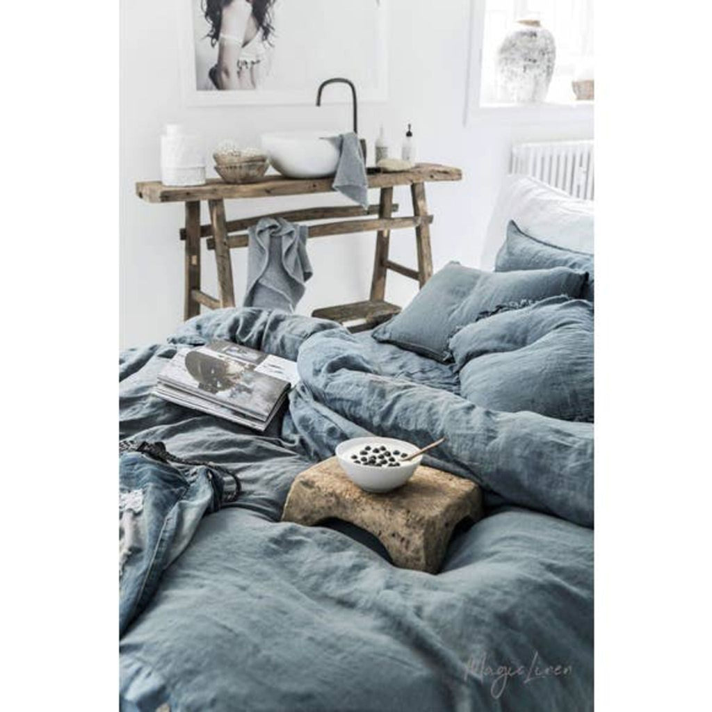 Gray Blue Duvet Cover - Sage InteriorsMagic Linen