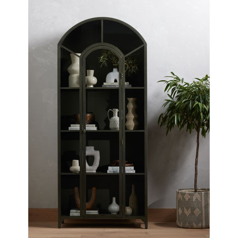 Gunmetal Arched Cabinet - Sage InteriorsFHCabinet