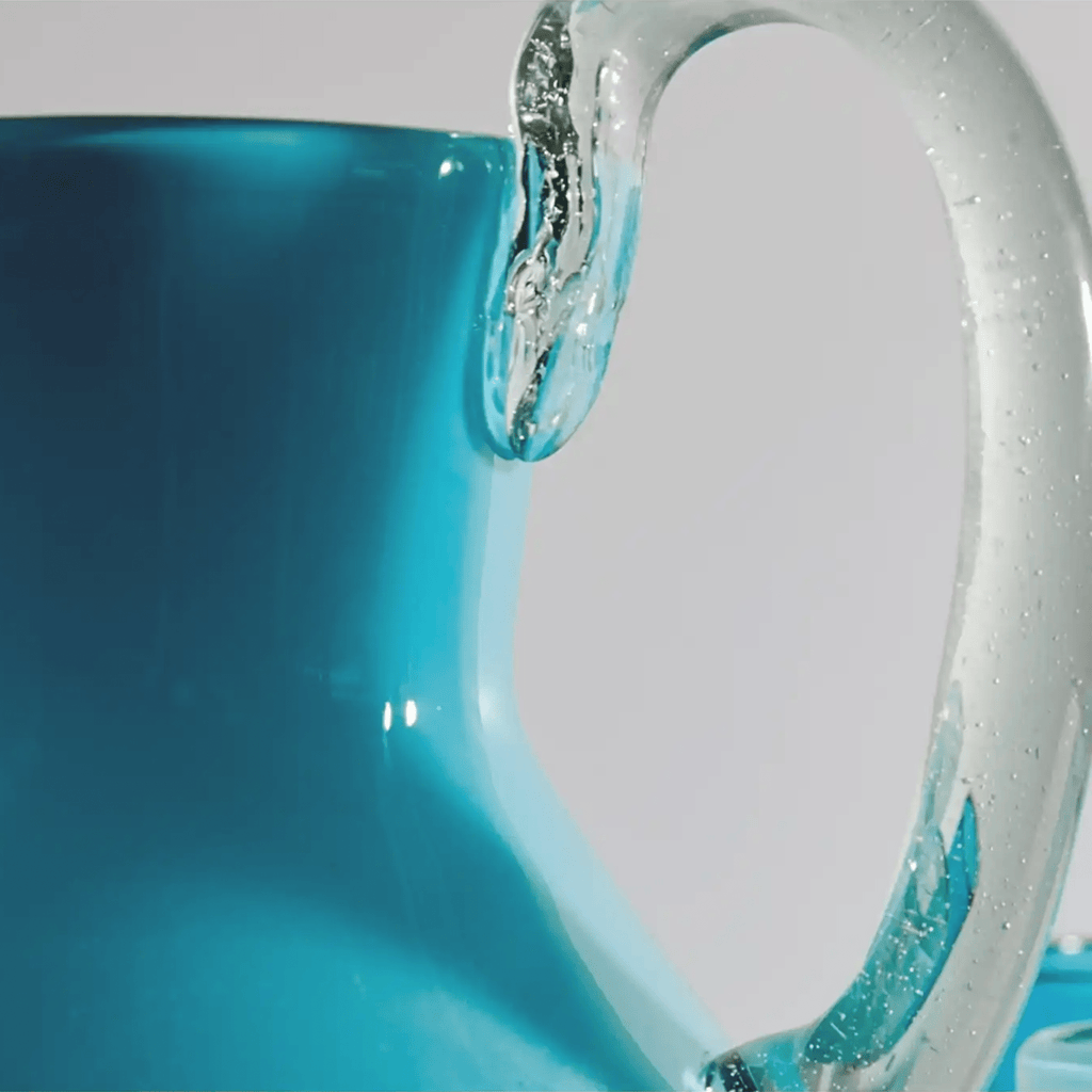 Handblown Glass Pitcher - Aqua - Sage Interiorsverve cultureglassware