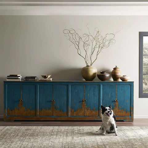 It Takes An Hour Sideboard, Distressed Blue - Sage InteriorsFour Handssideboard