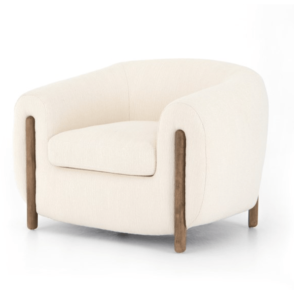 Ivory Curved Accent Chair - Sage InteriorsFH