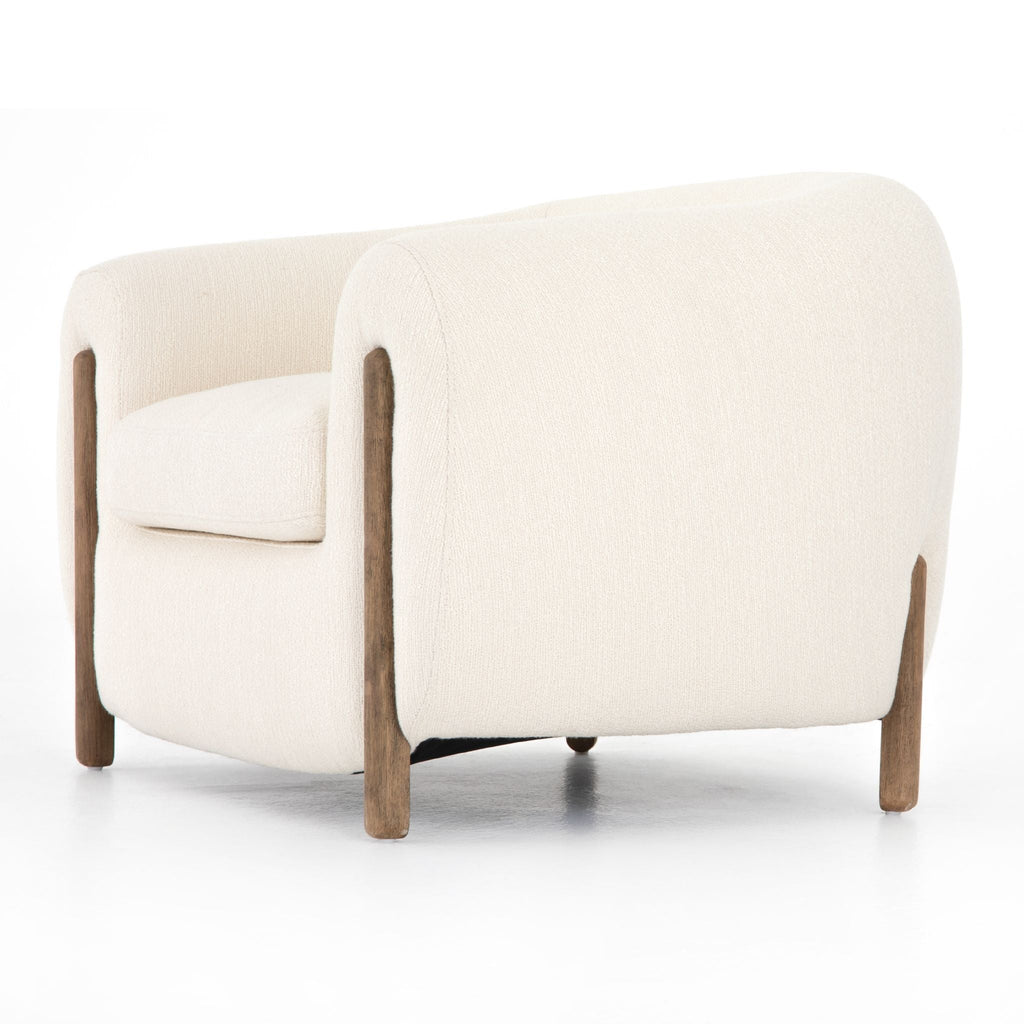 Ivory Curved Accent Chair - Sage InteriorsFH