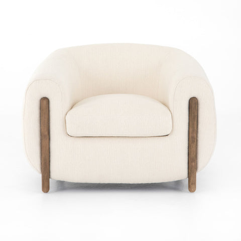 Ivory Curved Accent Chair - Sage InteriorsFH