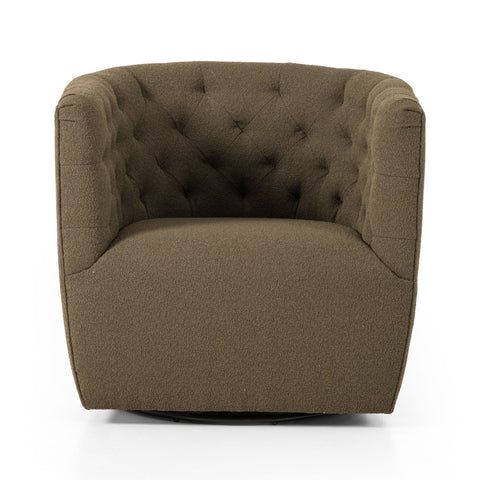 Metropolis Swivel Chair, Fiqa Boucle Olive - Sage InteriorsFHAccent Chair